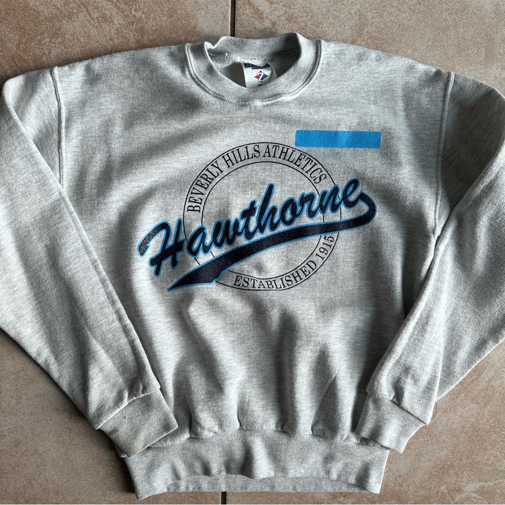 Vintage 90s Jerzees Heather Gray Kids Sweatshirt